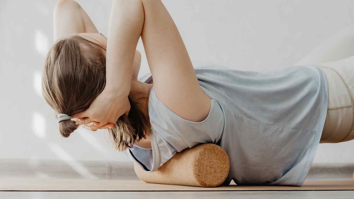 Woman doing fascia training.