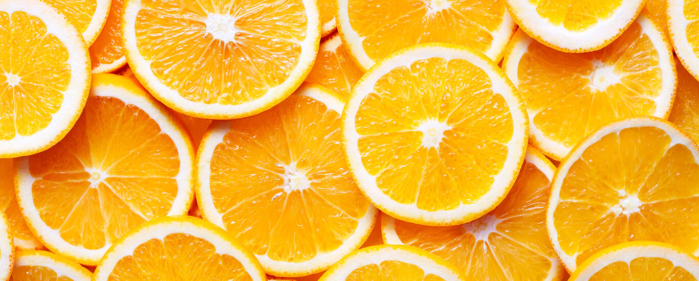 Close-up van sinaasappelschijfjes