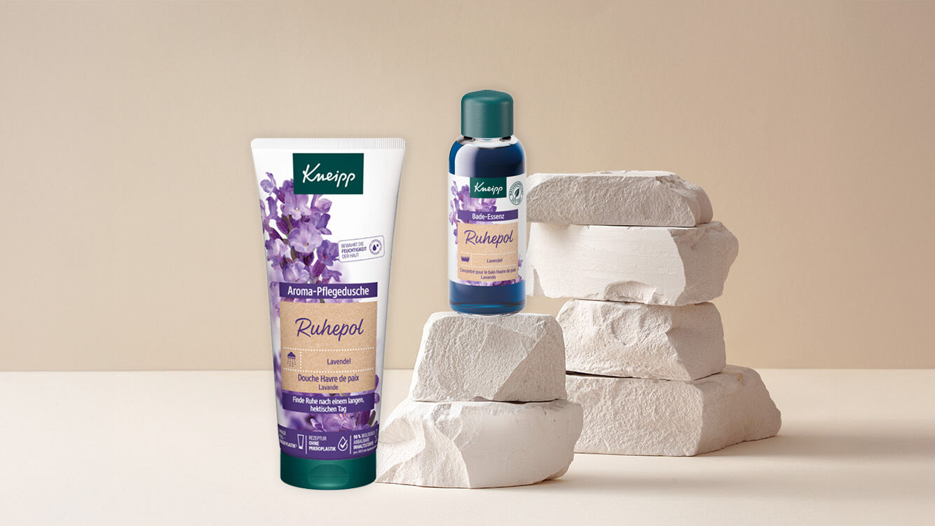Duschgel Ruhepol und Badeessenz Ruhepol.