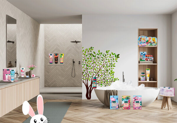 Virtuelles Badezimmer mit Kneipp Neuheiten.