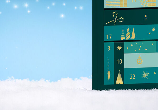 Adventskalender angeschnitten.