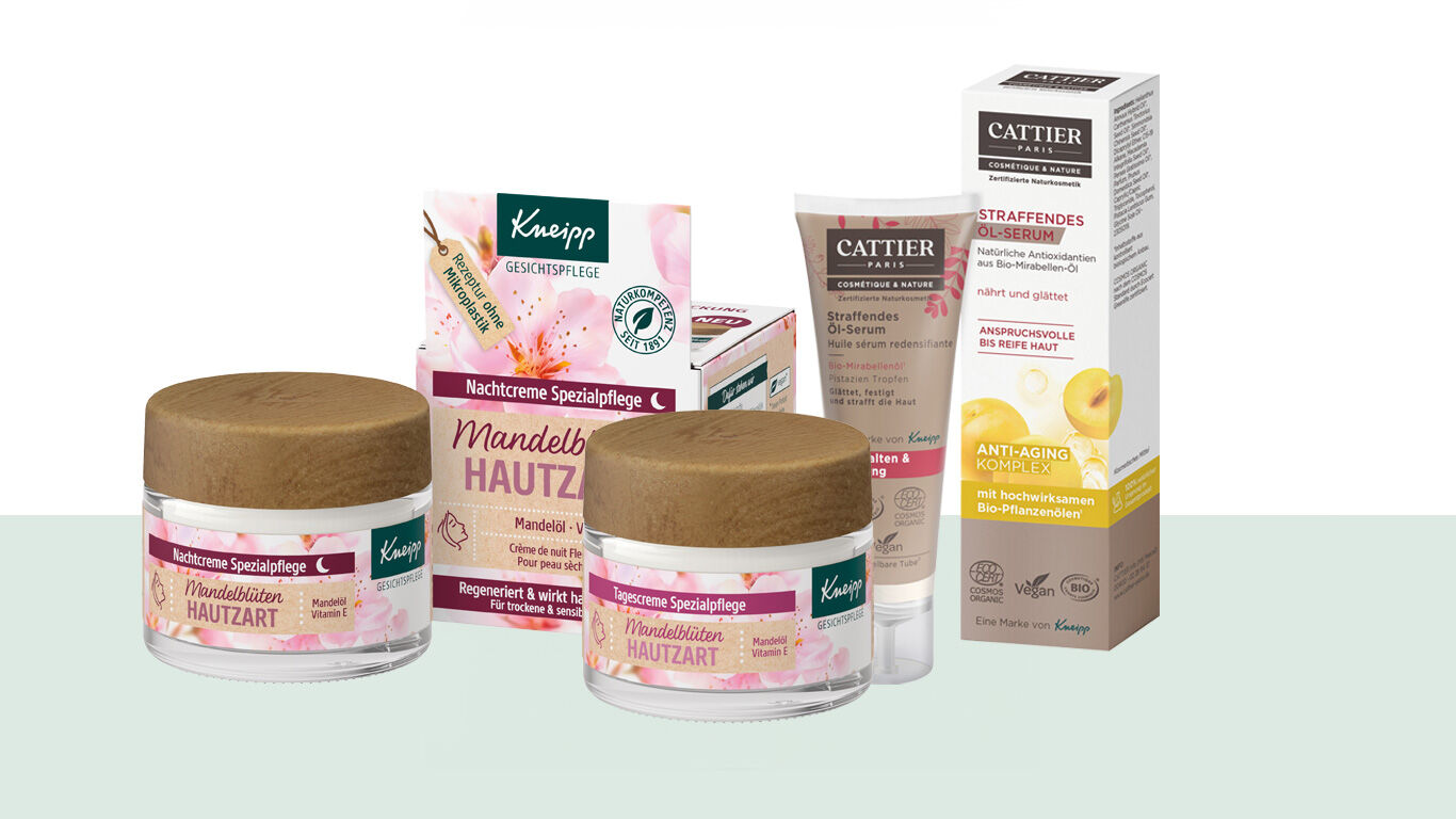 Gesichtspflegeprodukte Kneipp und Cattier