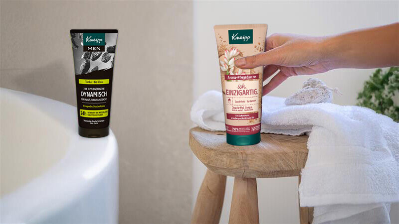 Kneipp Duschen im Badezimmer.