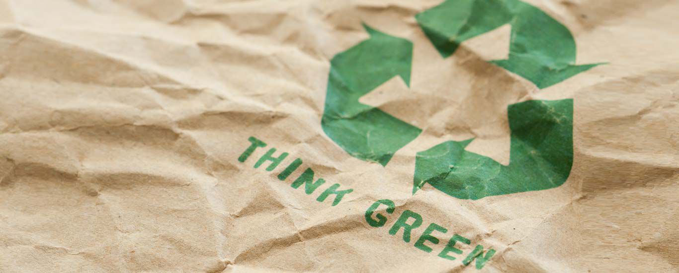 Papier mit Recycling-Logo