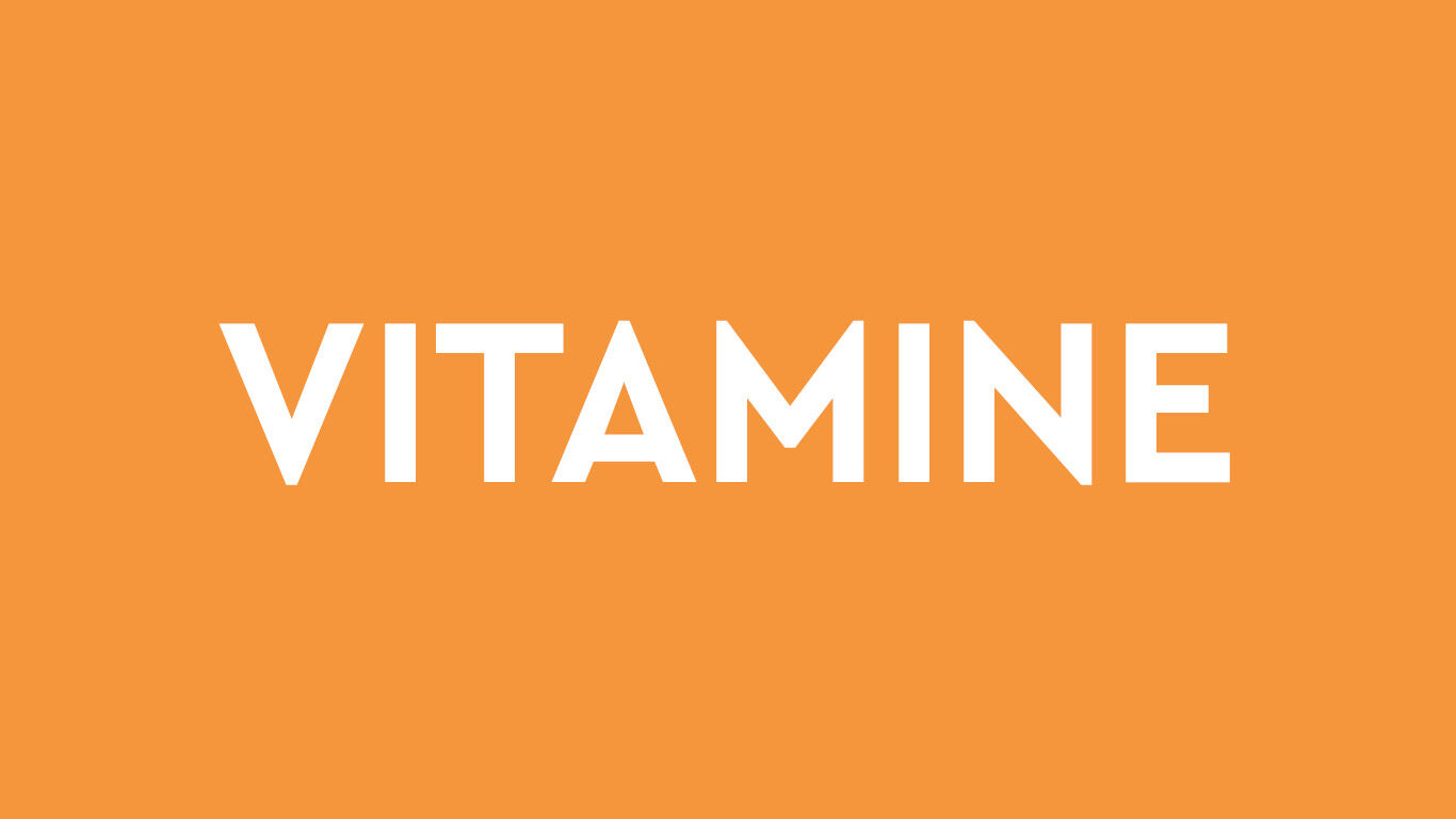 Text auf Farbfläche: Vitamine