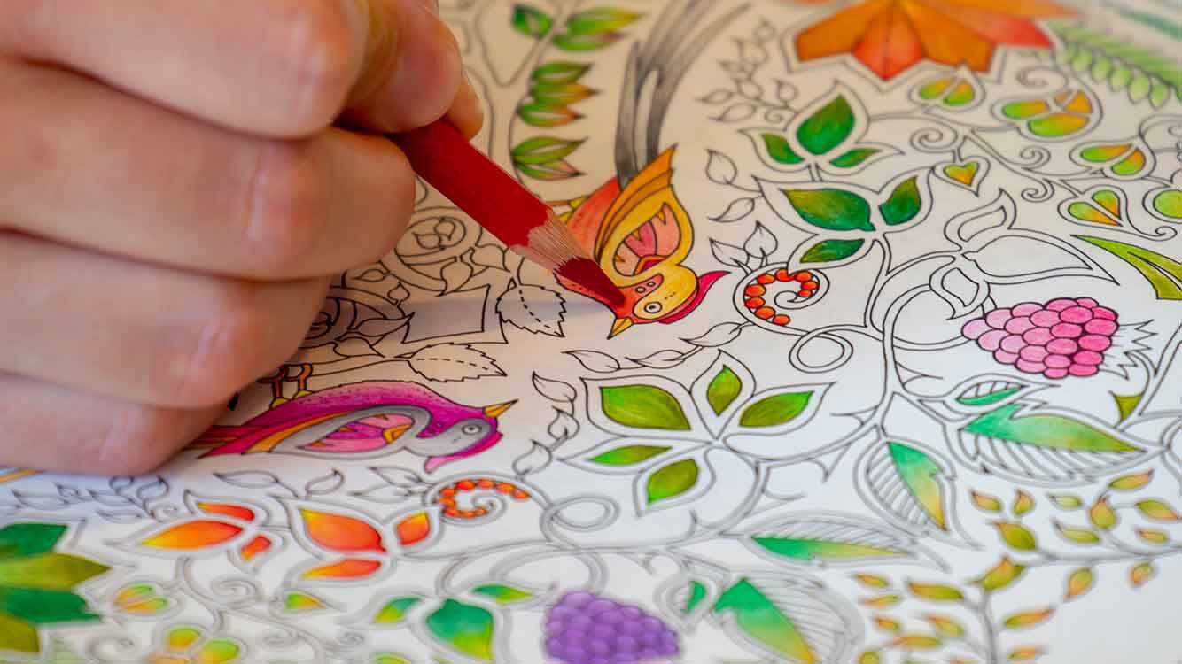 Nahaufnahme: Mandala malen.