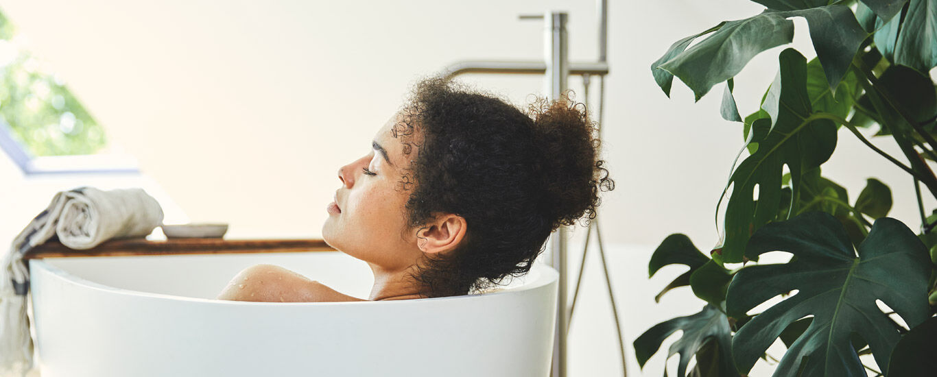 Relaxing in the bathtub