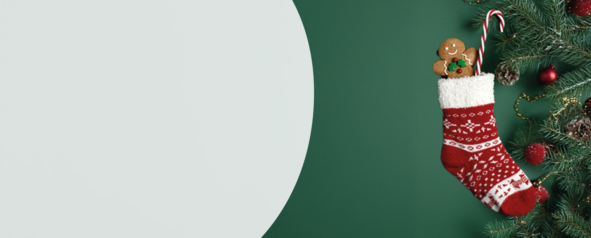 Nikolausstiefel mit Lebkuchen Männchen.