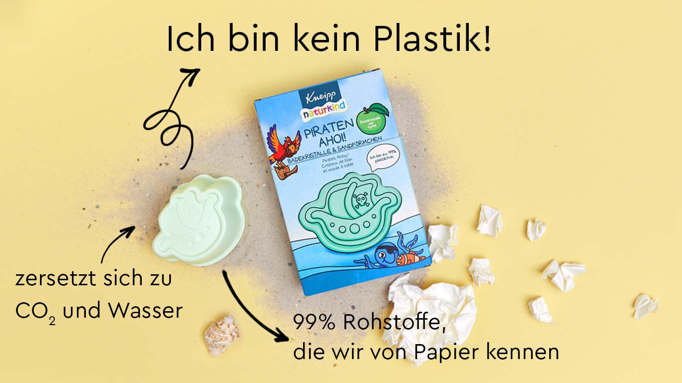 Sandförmchen aus Paper Blend sind biologisch abbaubar