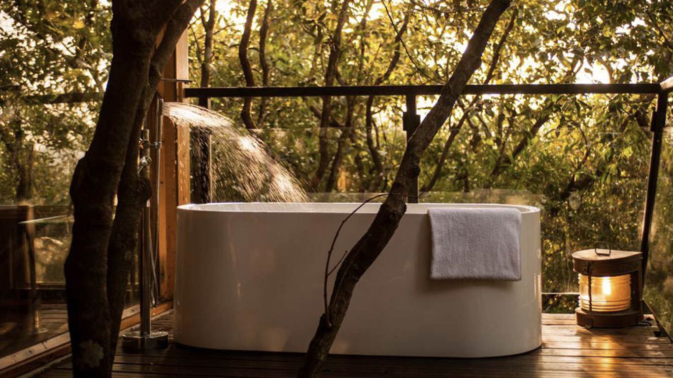 Entspannung in der Badewanne in Indien