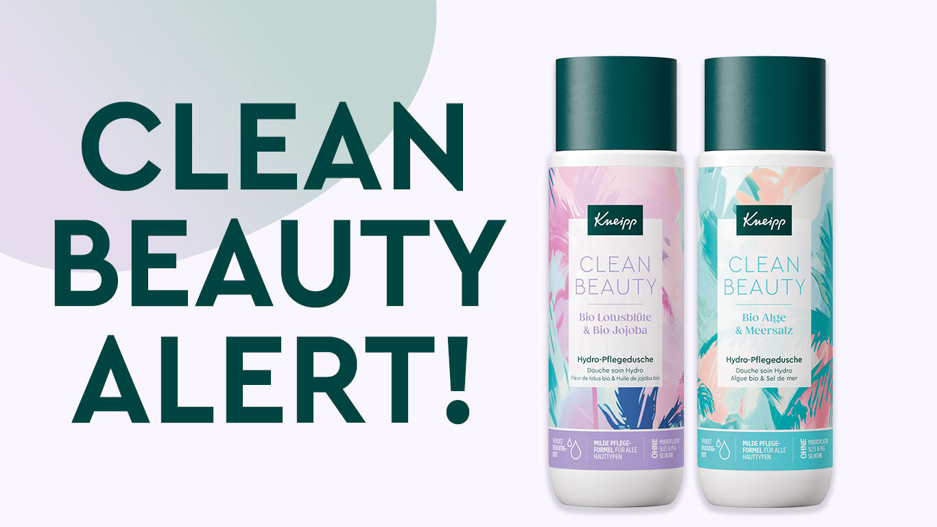 Kneipp Clean Beauty Duschen.