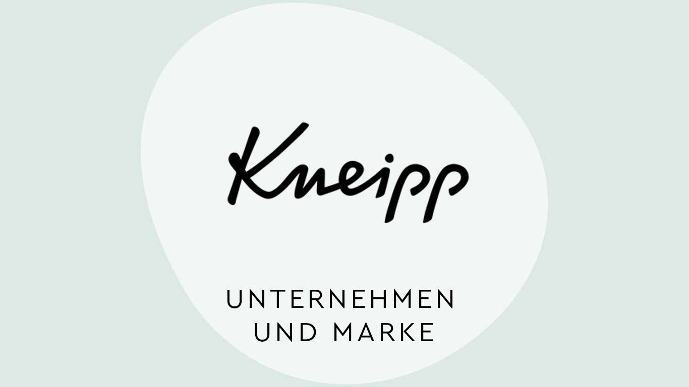 Kneipp Schriftzug, darunter der Text "Unternehmen und Marke.