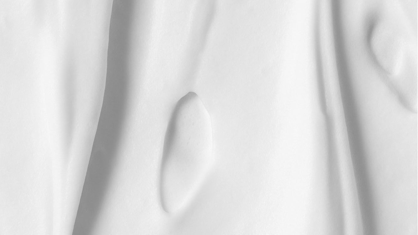 Textur einer weißen Creme 