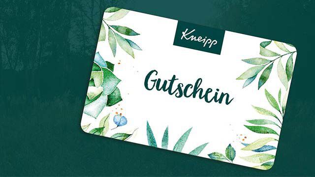 Guthabenabfrage Gutschein Abbildung Kneipp Gutschein