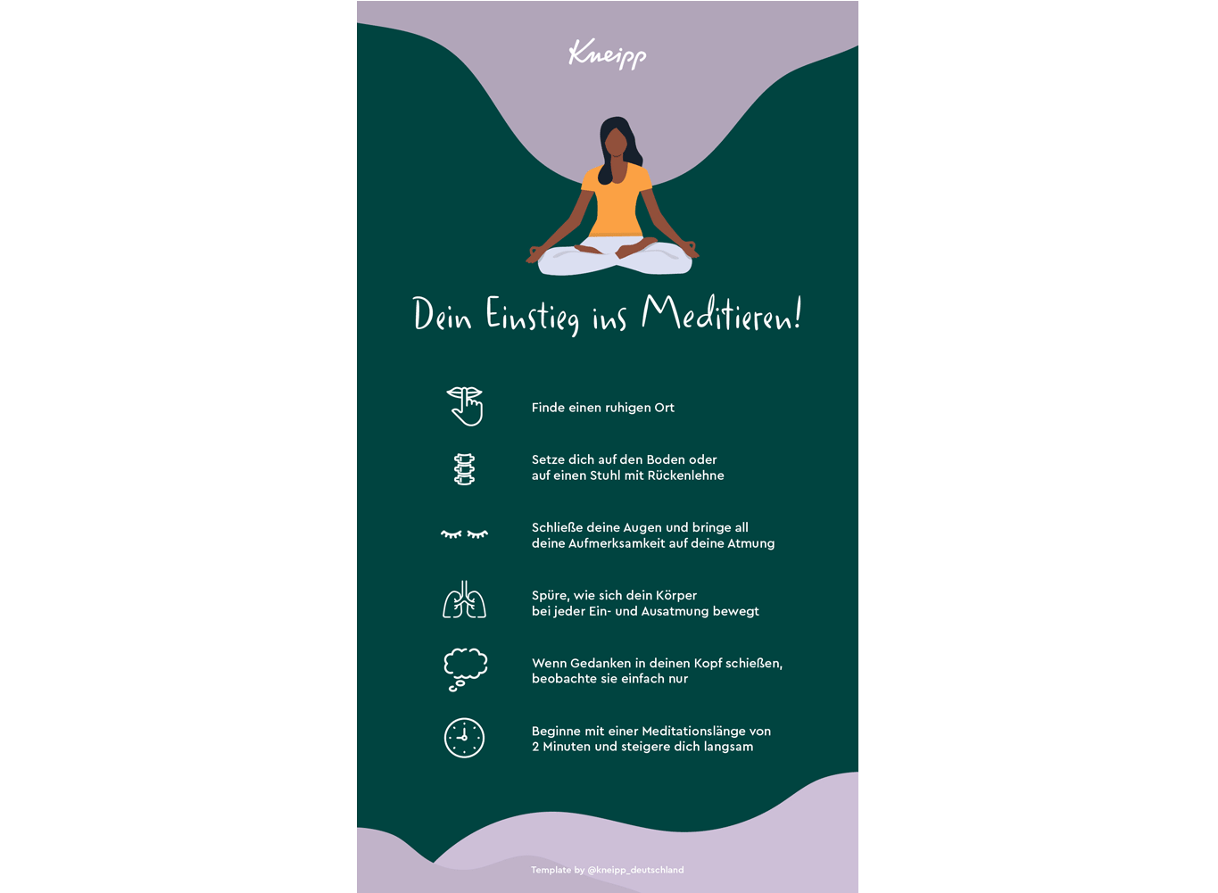 La liste de contrôle de la méditation