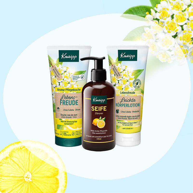 Illustration de quelques produits de la gamme Joie de vivre
