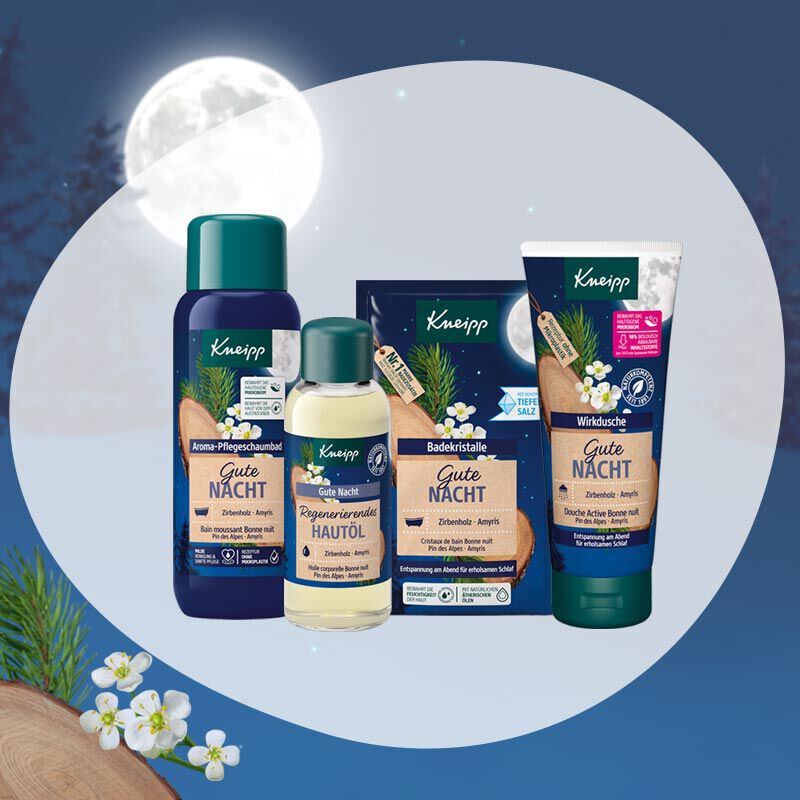 Illustration de quelques produits de la gamme Bonne Nuit