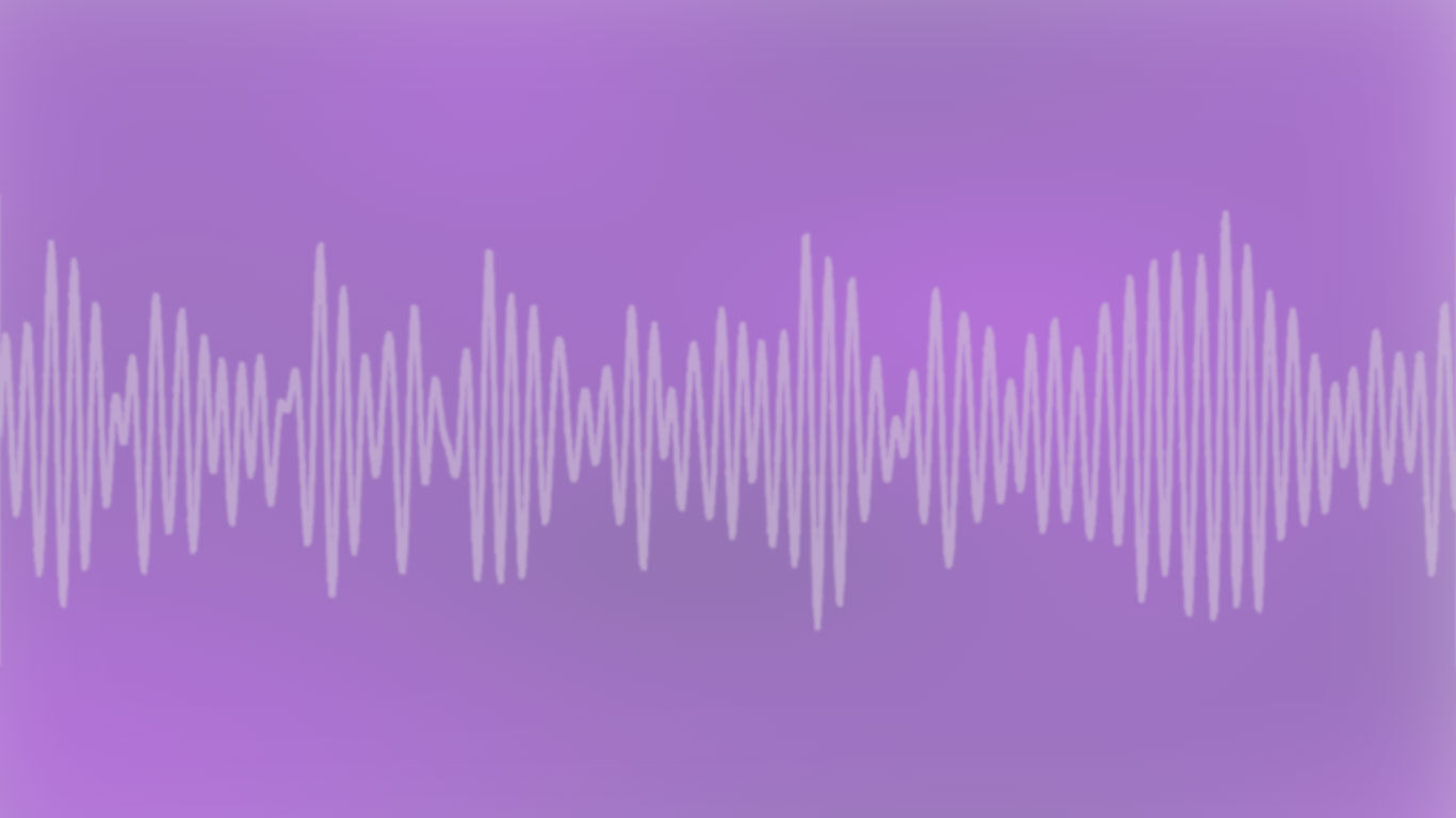 Courbe de bruit violet sur fond violet. 