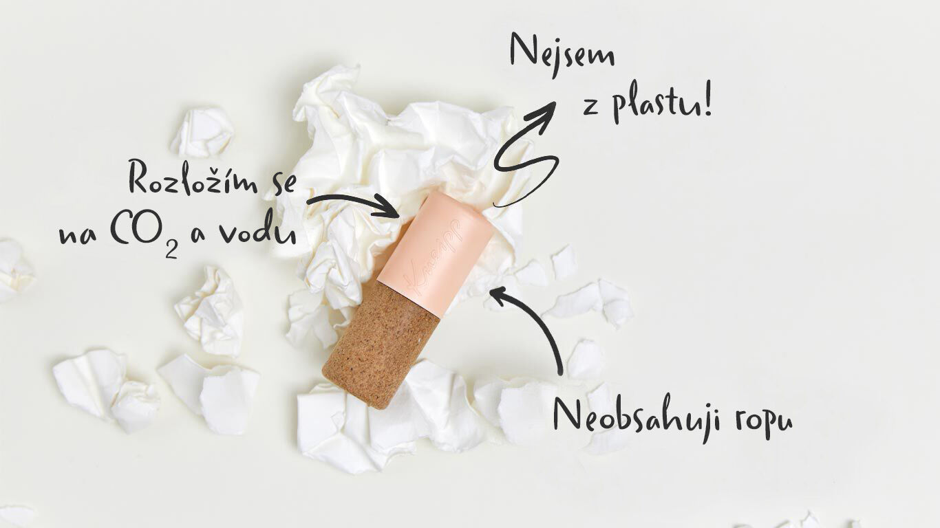 Víčko našich balzámů na rty je vyrobeno z obnovitelných surovin.