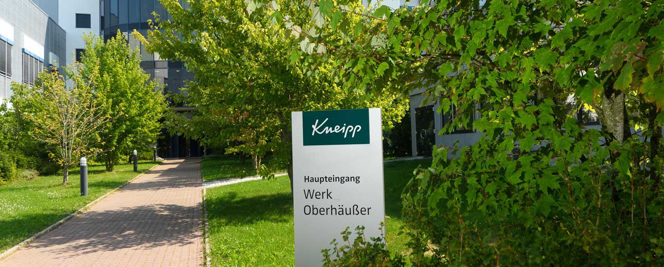 Wejście frontowe do fabryki Kneipp w Ochsenfurcie
