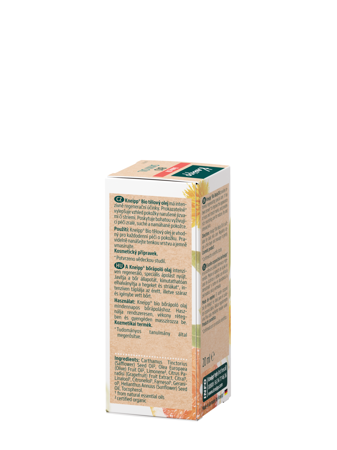 Bio tělov&yacute; olej  - Lev&yacute; pohled