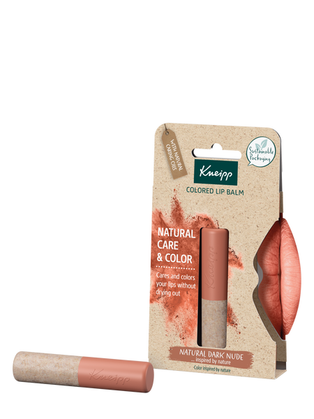 Barevný balzám na rty Natural Dark Nude - Pohled zepředu