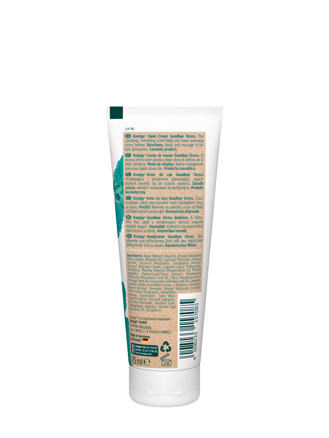 Kr&eacute;m na ruce Goodbye Stress - Zadn&iacute; pohled