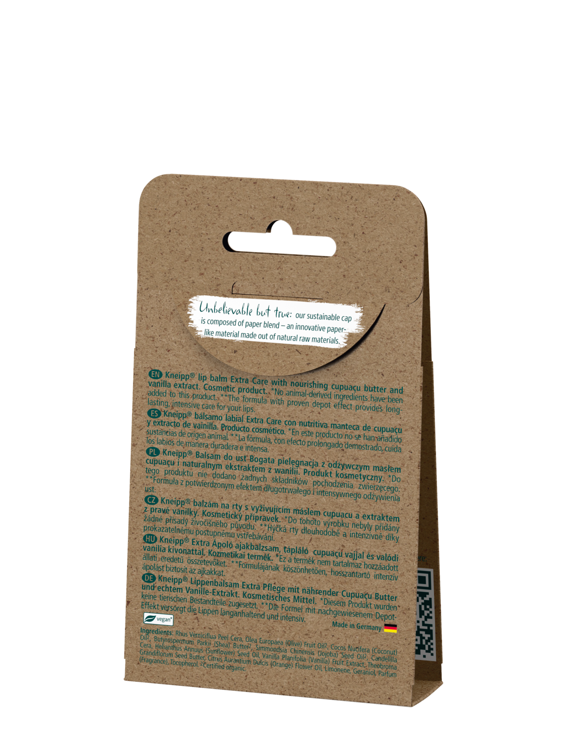 Balz&aacute;m na rty Vanilka - Zadn&iacute; pohled