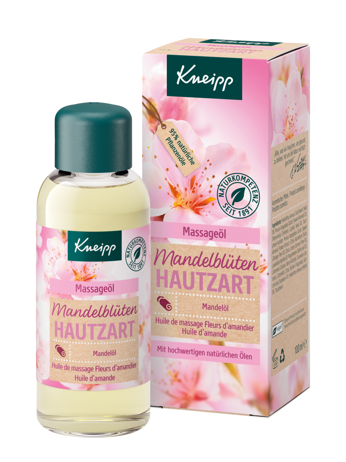 Mas&aacute;žn&iacute; olej Mandlov&eacute; květy - Pohled zepředu