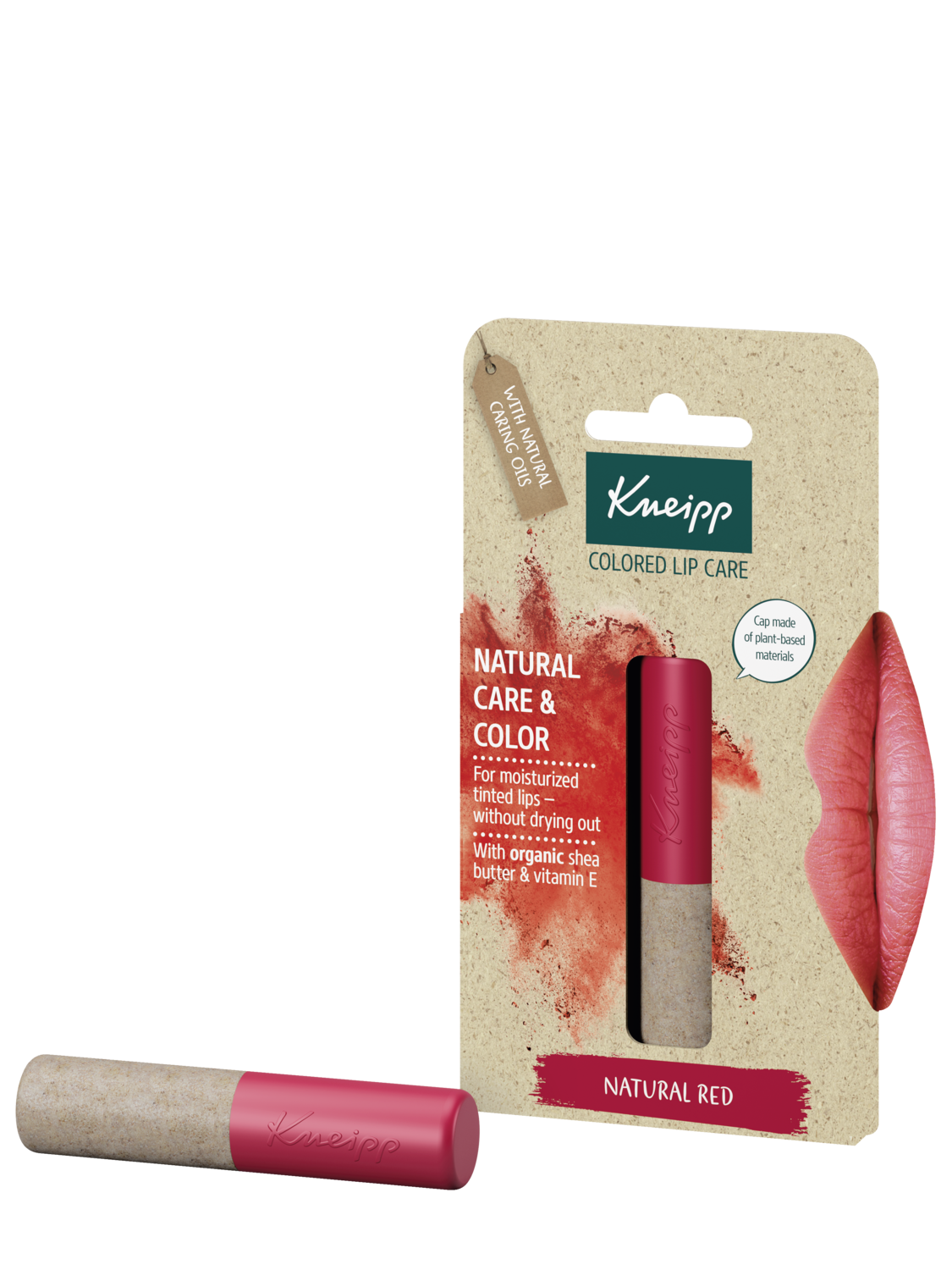 Barevn&yacute; balz&aacute;m na rty Natural Red - Pohled zepředu