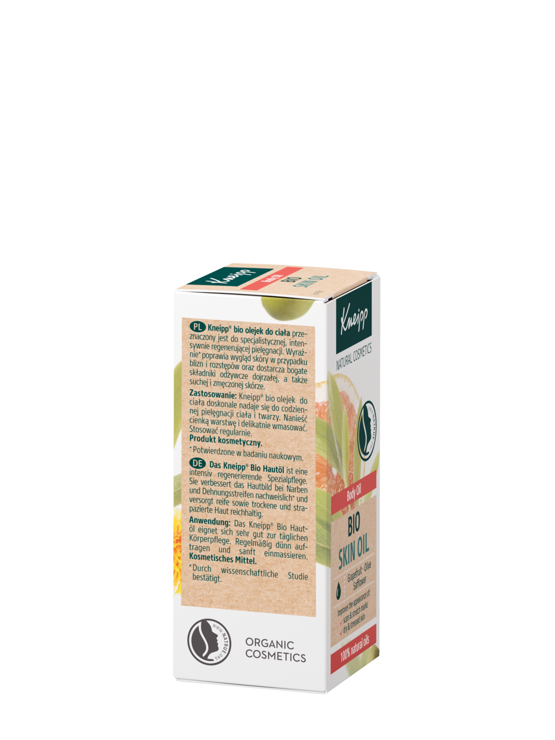 Bio tělov&yacute; olej  - Prav&yacute; pohled