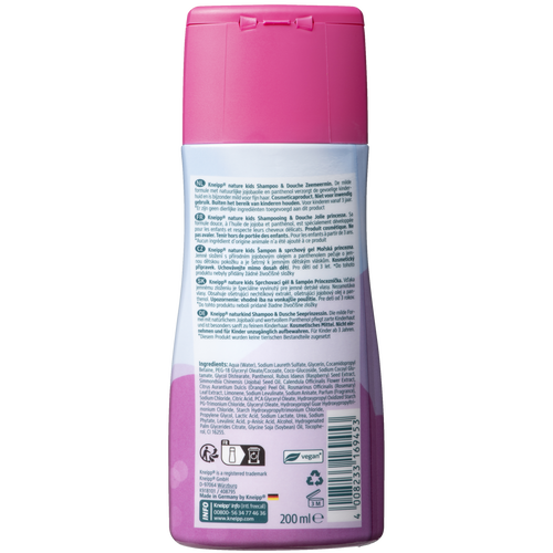 Šampon a Sprchový gel Mořská princezna - Zadní pohled