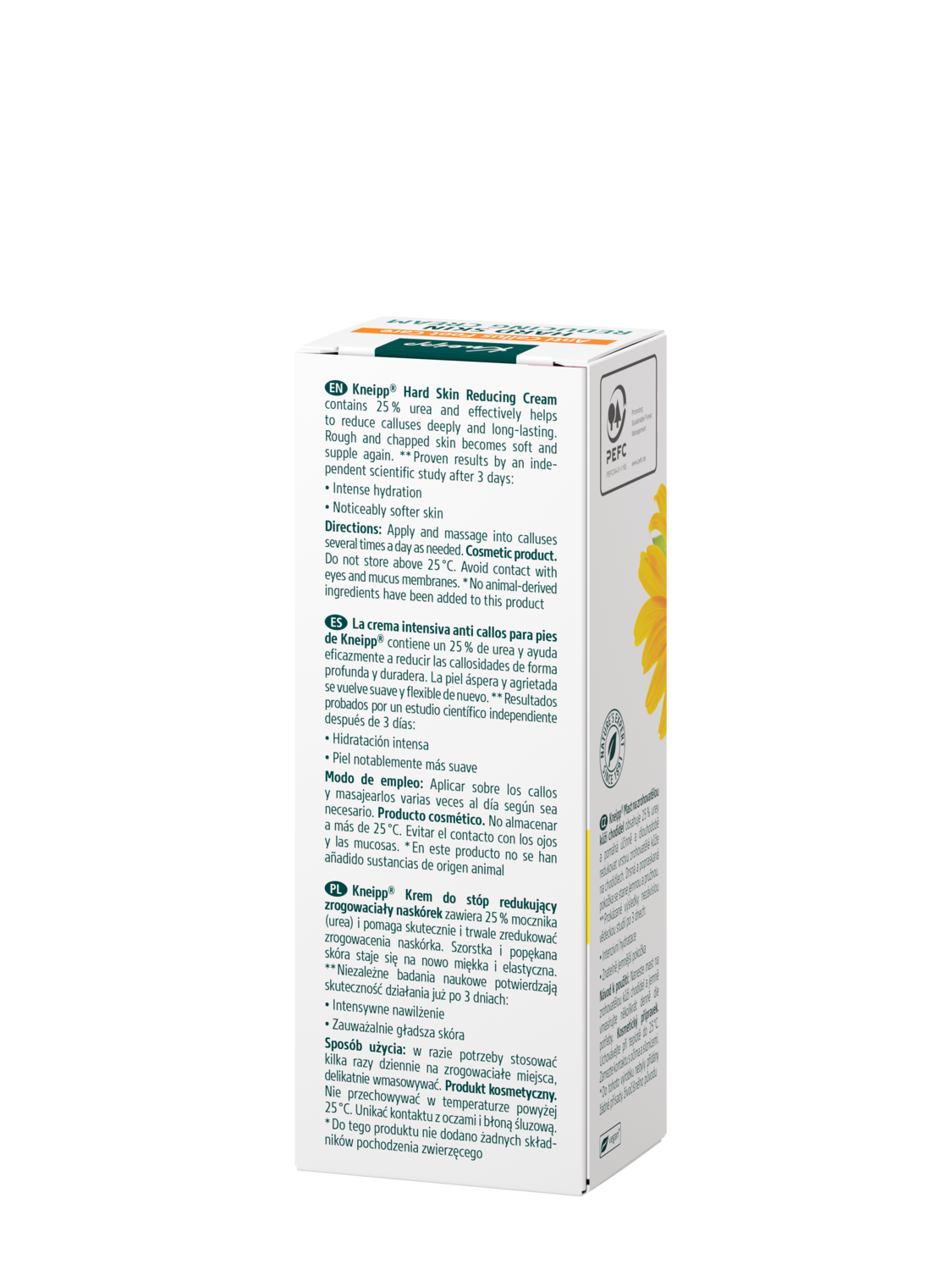 Mast na zrohovatělou kůži chodidel - Zadn&iacute; pohled