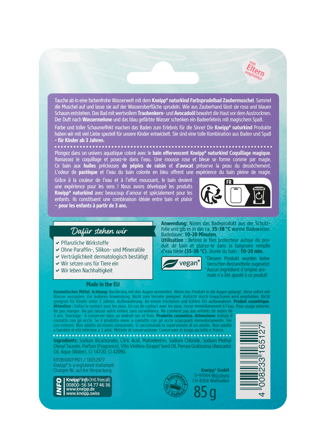 Bomba do koupele Kouzeln&aacute; mu&scaron;le - Zadn&iacute; pohled