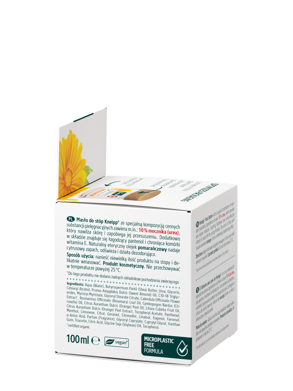 M&aacute;slo pro p&eacute;či o chodidla - Lev&yacute; pohled