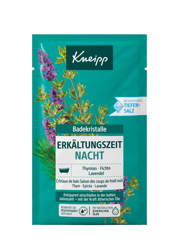 Badekristalle Erkältungszeit Nacht