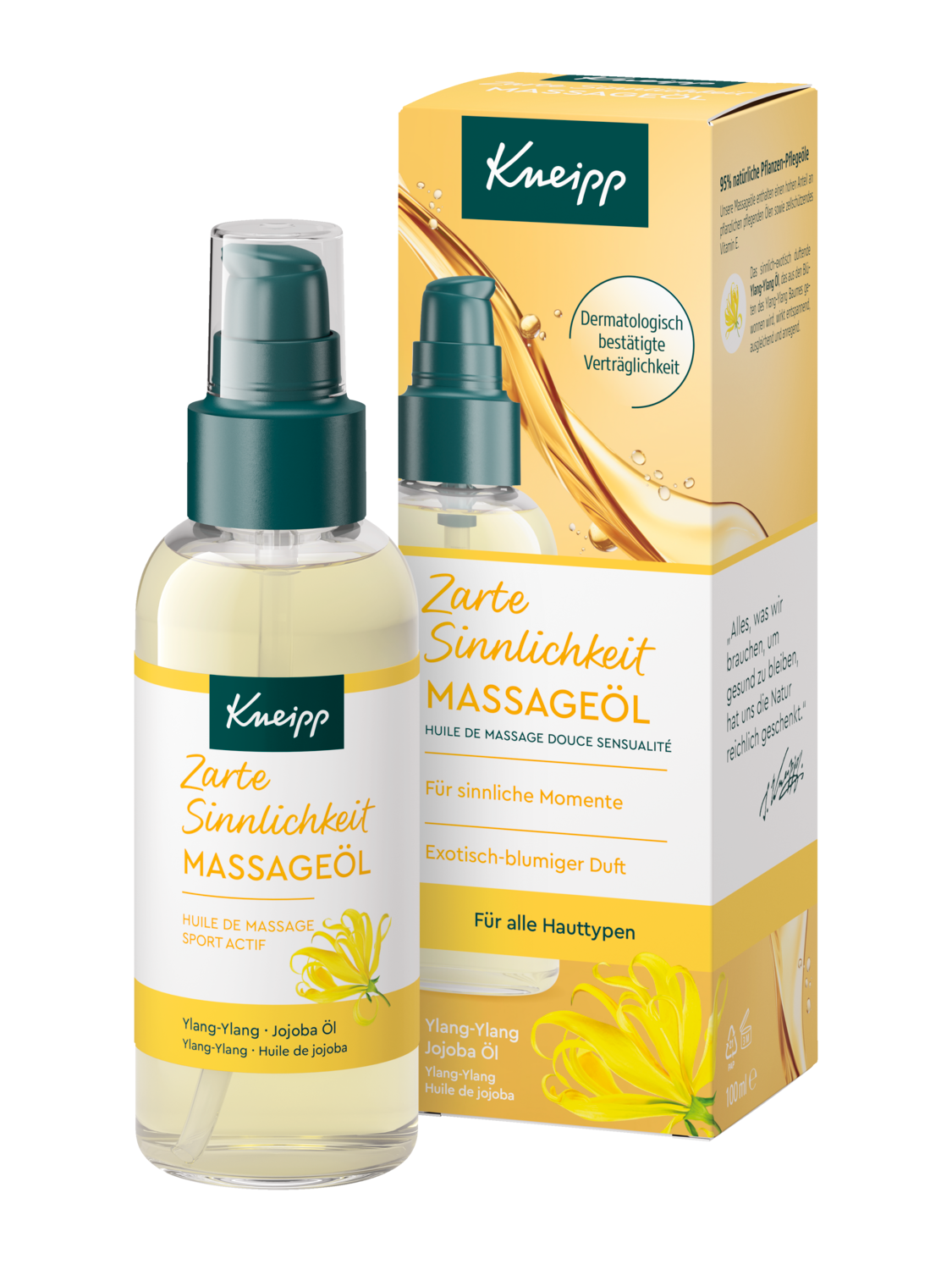 Zarte Sinnlichkeit Massage&ouml;l - Vorderansicht