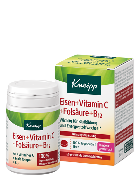 Eisen + Vitamin C + Folsäure + B12 - Vorderansicht