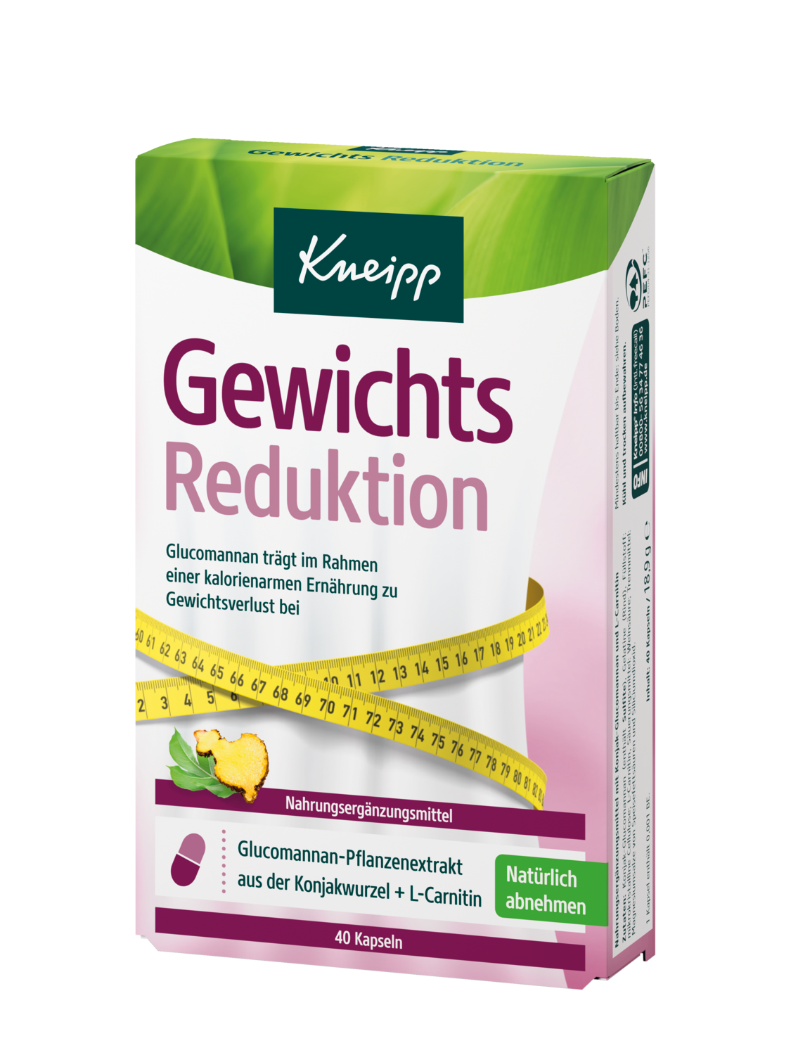 KNEIPP Gewichts Reduktion 400 Kapseln - Vorderansicht