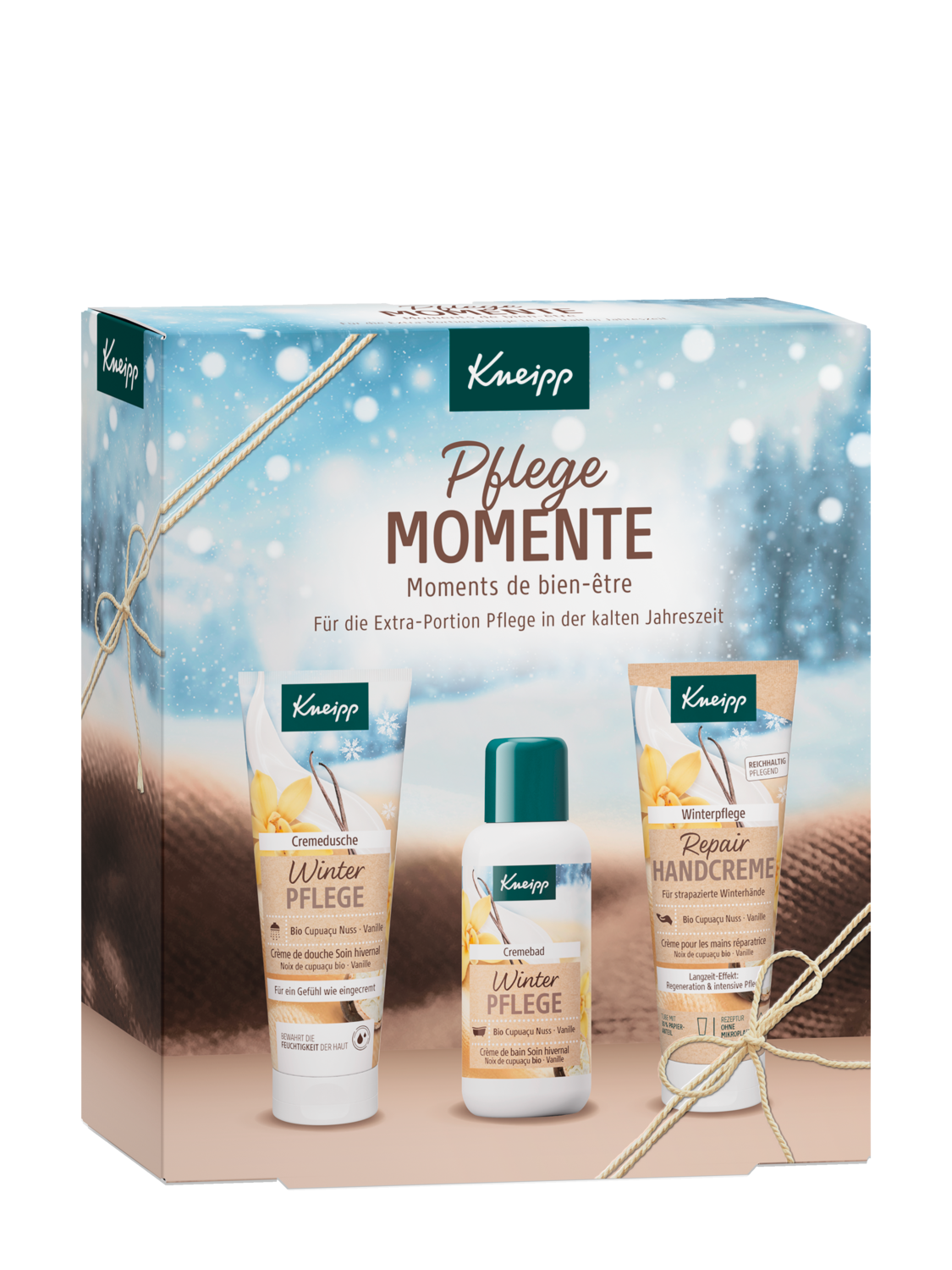 Geschenkpackung Pflegemomente - Vorderansicht