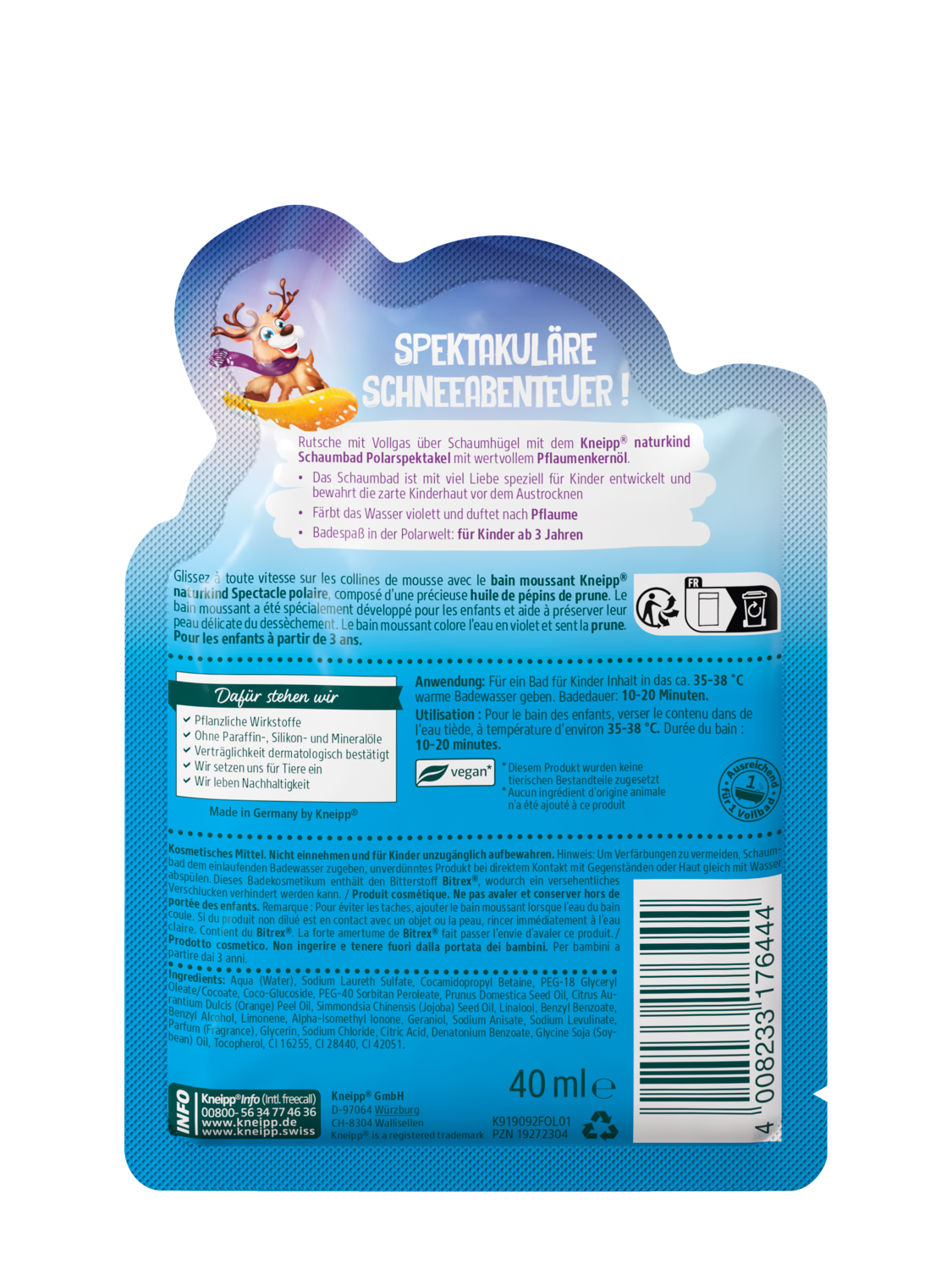 Naturkind Schaumbad Polarspektakel - R&uuml;ckansicht