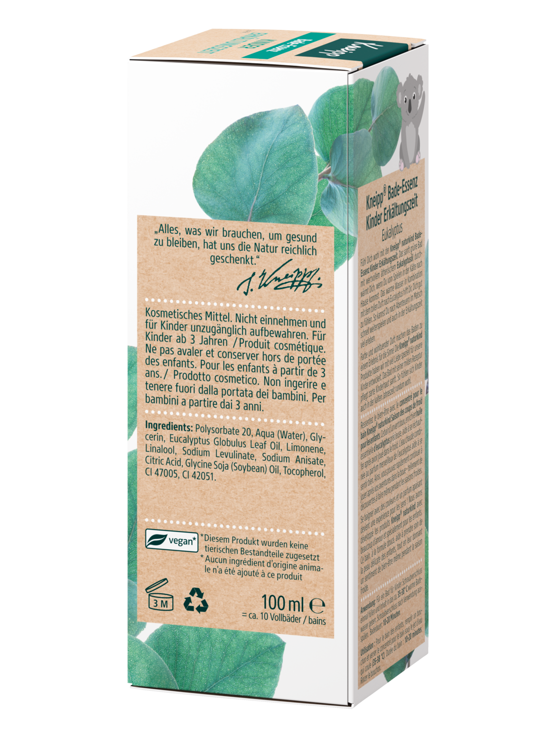 Naturkind Bade-Essenz Kinder Erk&auml;ltungszeit - Linke Ansicht