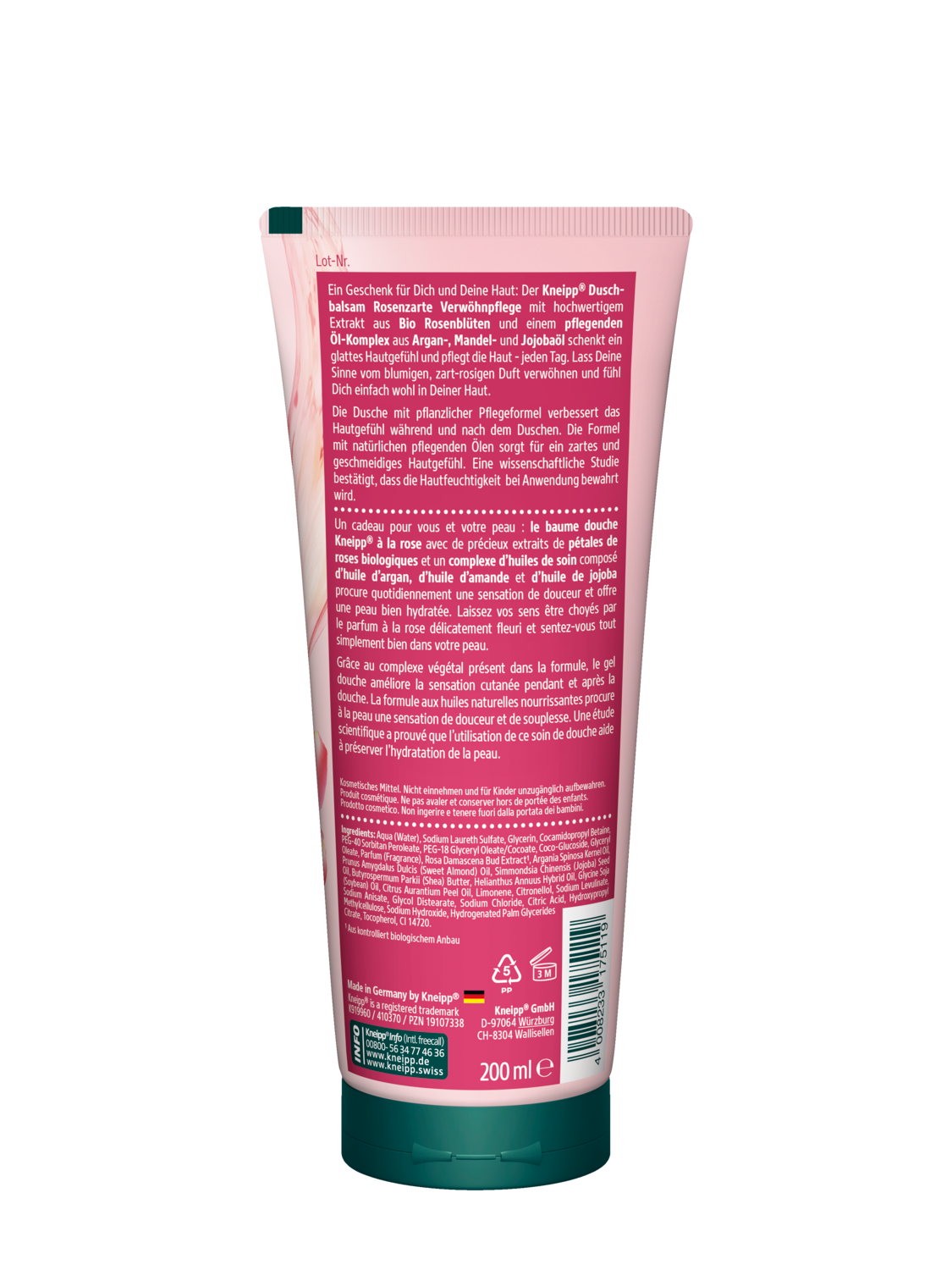 Duschbalsam Rosenzarte Verw&ouml;hnpflege - R&uuml;ckansicht