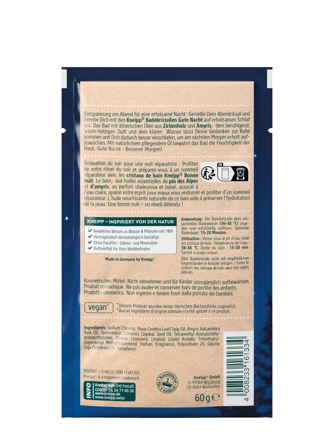 Badekristalle Gute Nacht - R&uuml;ckansicht