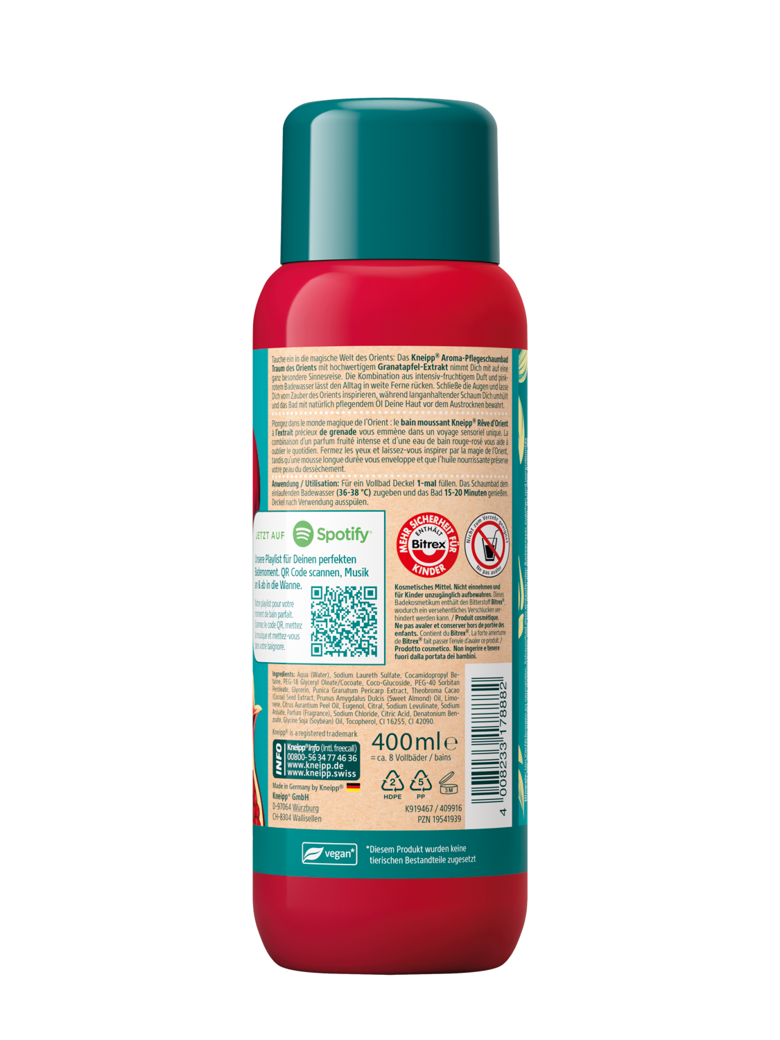 Aroma-Pflegeschaumbad Traum des Orients - R&uuml;ckansicht