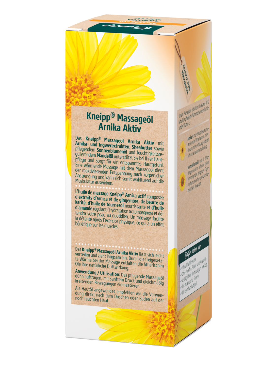 Massage&ouml;l Arnika Aktiv - R&uuml;ckansicht