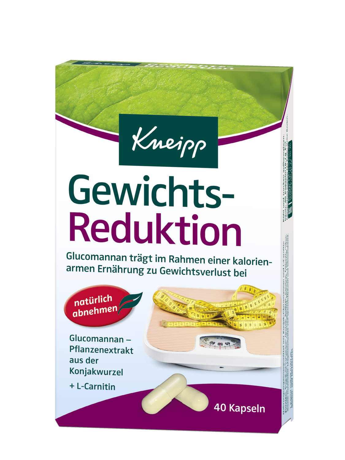 KNEIPP Gewichts Reduktion 400 Kapseln - Vorderansicht