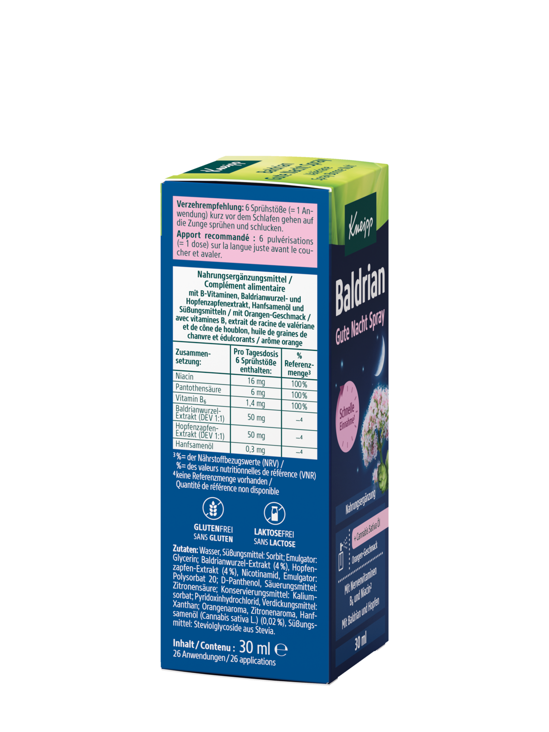 Baldrian Gute Nacht Spray - Rechte Ansicht