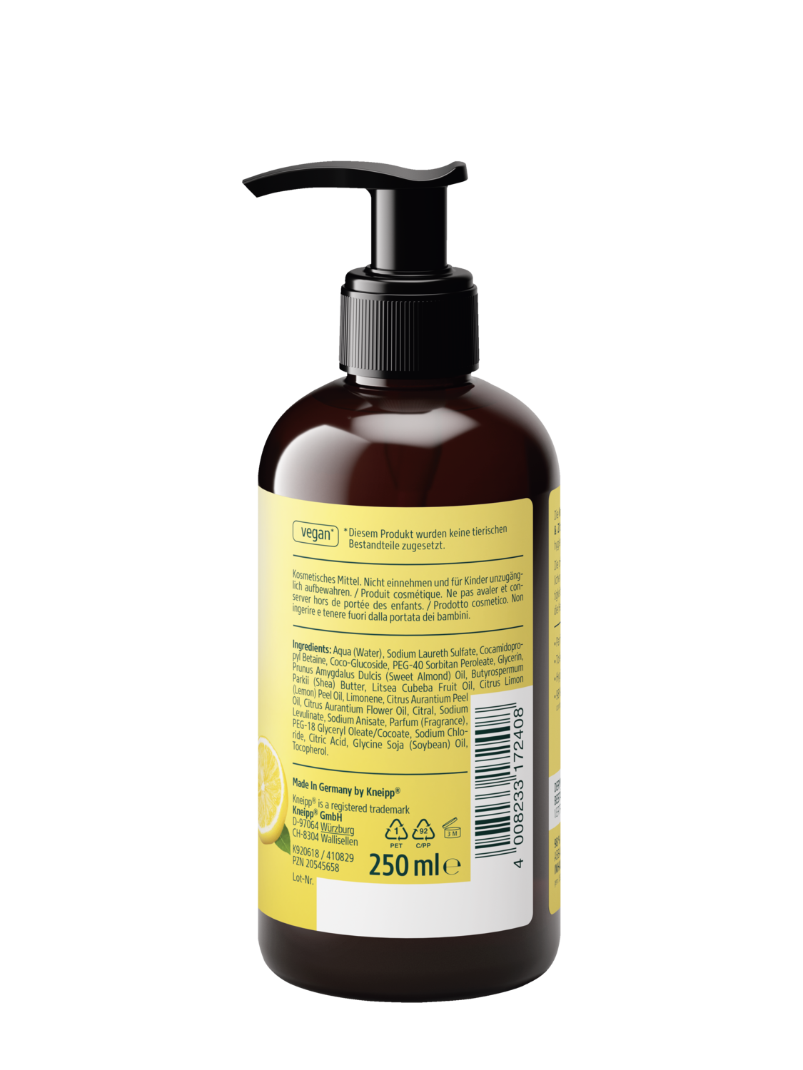 Zitrische Aromaseife Litsea Cubeba & Zitrone - Rechte Ansicht