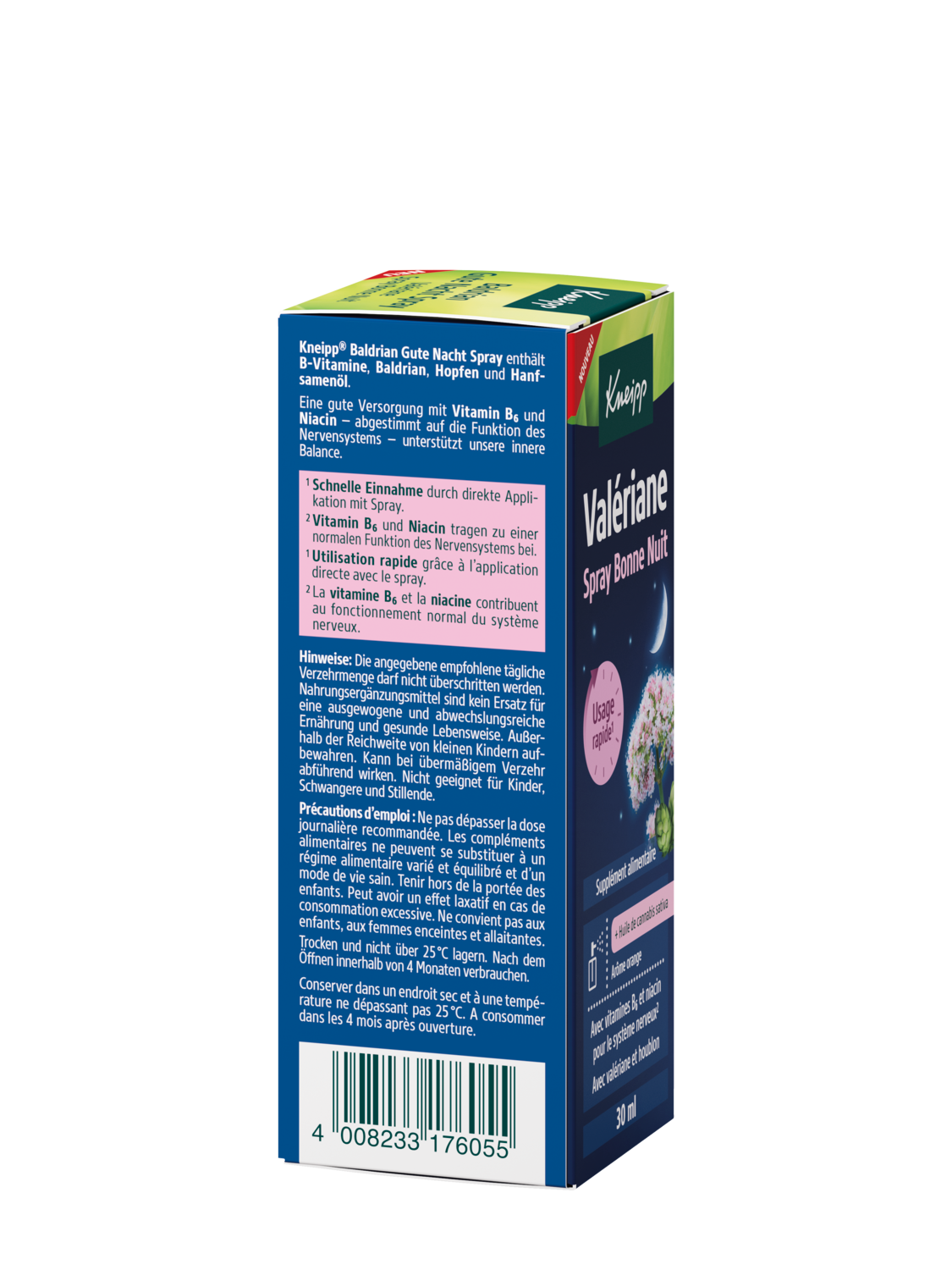 Baldrian Gute Nacht Spray - Linke Ansicht